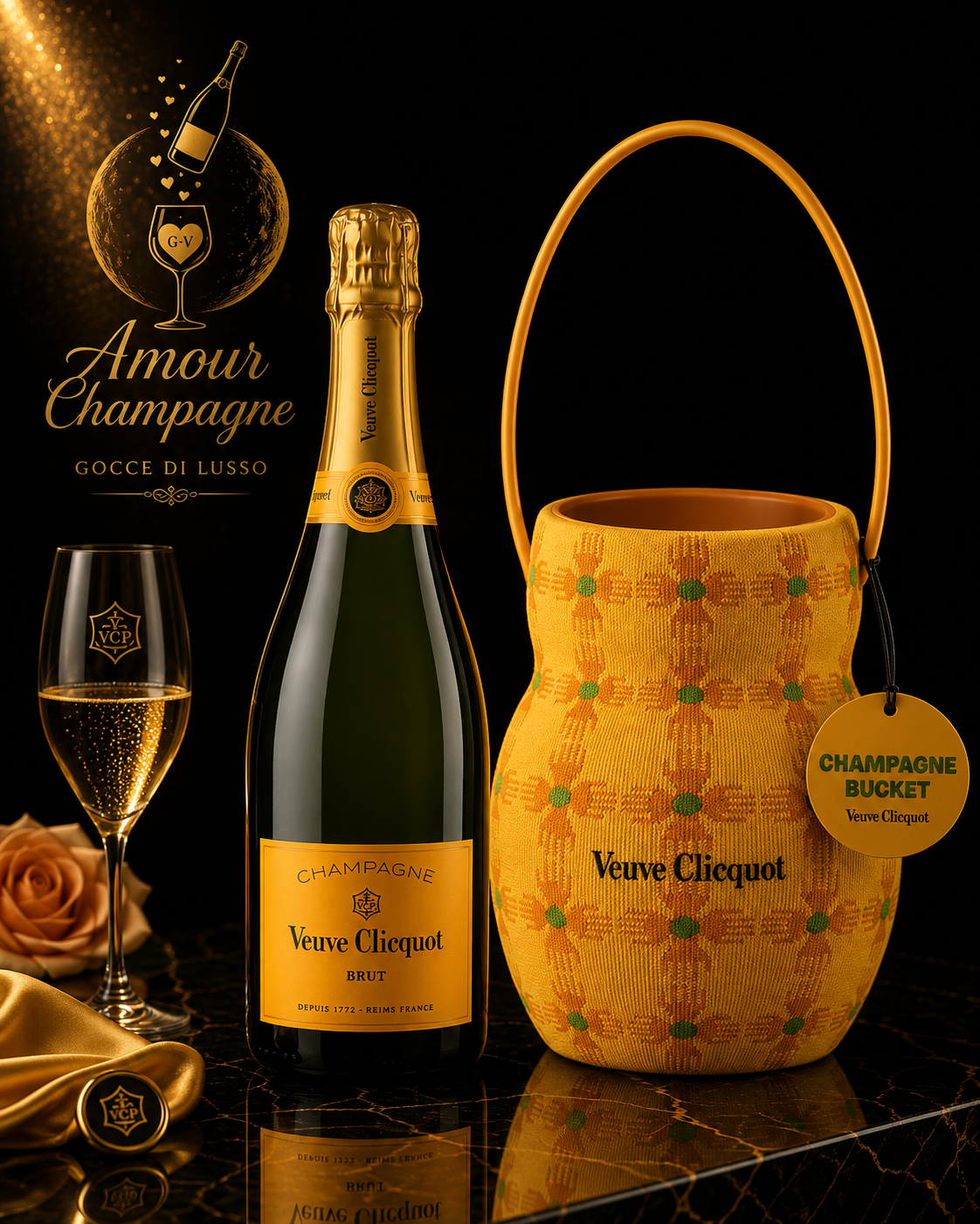 Champagne Brut "Yellow Label Sun Holder by Yinka Ilori" - Veuve Clicquot 0,75